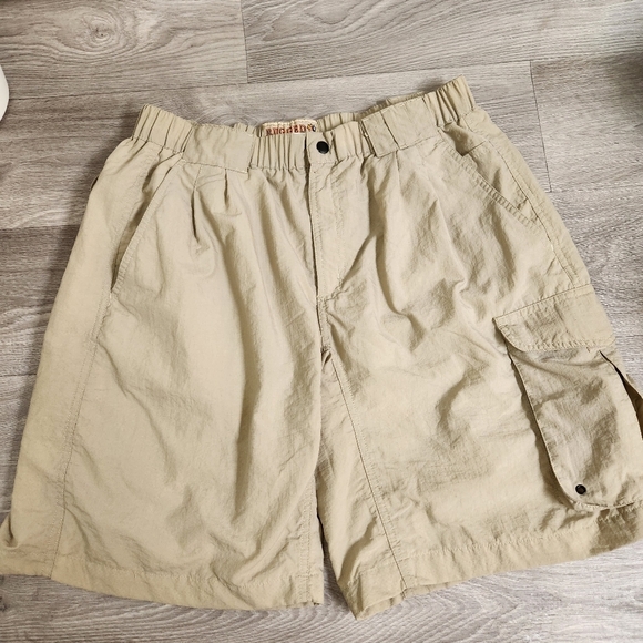 Rugged Exposure Tan Shorts L Trunks Swim Cargo Lined Water or Land Quick‎ Dry - Picture 9 of 9